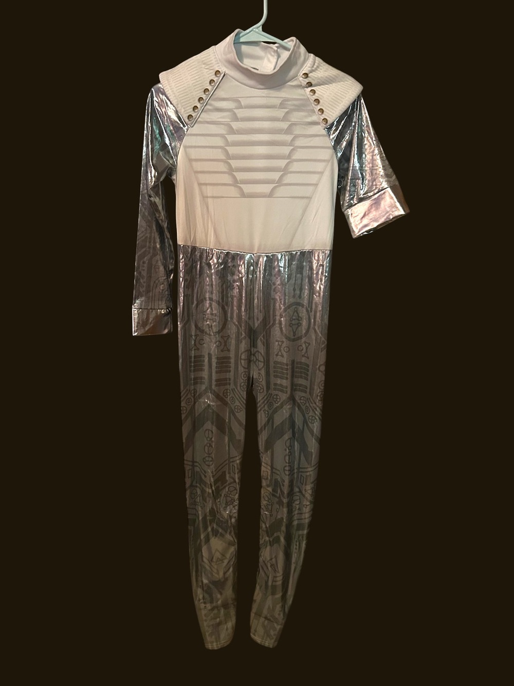 Metallic Silver & White kids Zombies costume